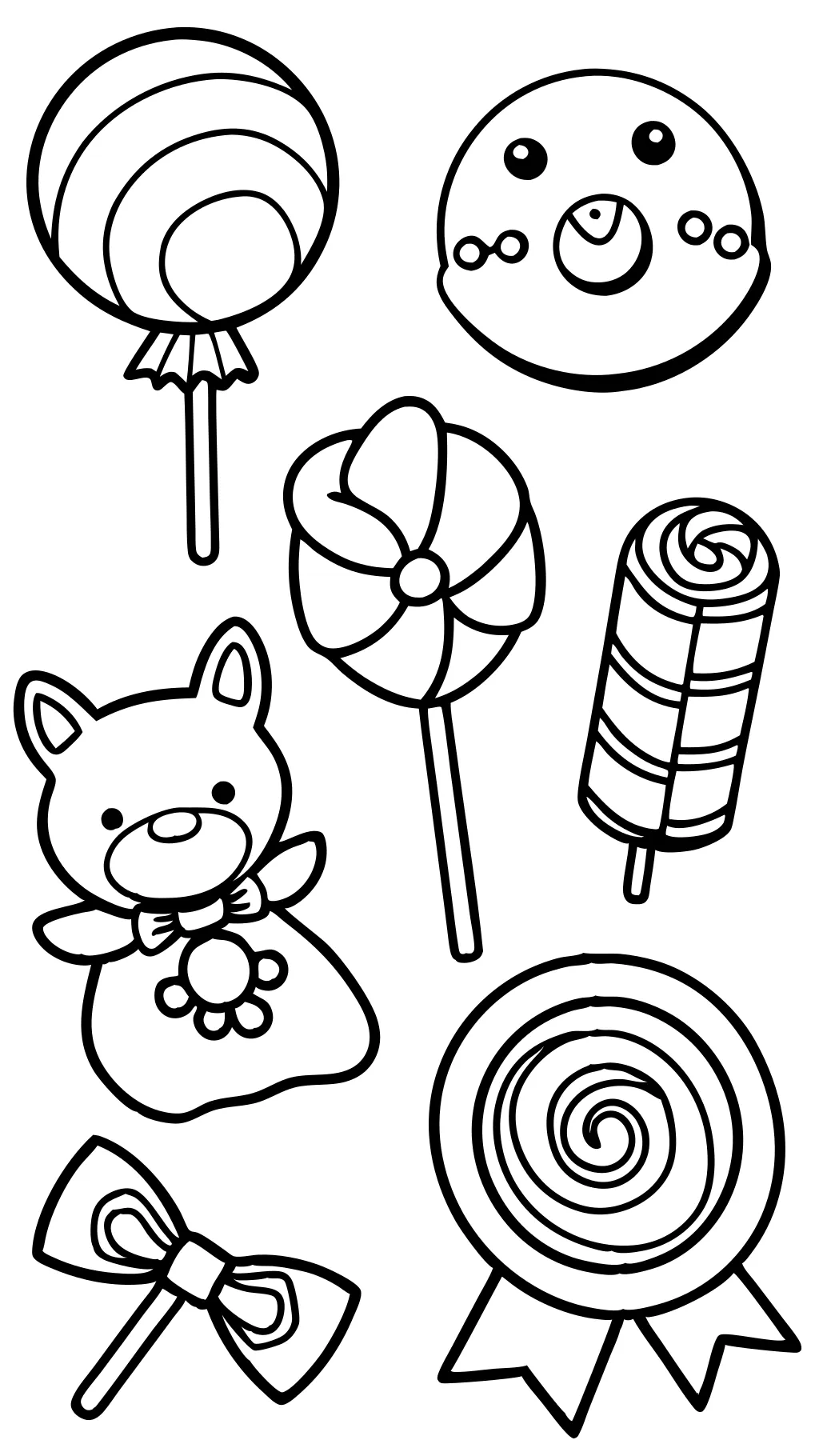 easy candy coloring pages